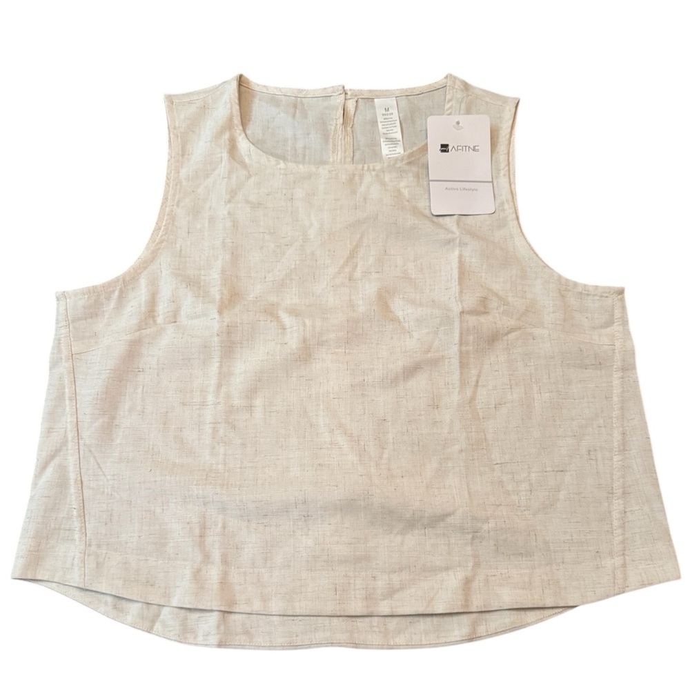 Cream Sleeveless Blouse